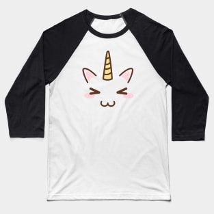 Kawaii Unicorn Face,women's tshirt,unicorn gift,unicorn birthday party, unicorn lover,pastel unicorn,kawaii gear,unicorn collector,cute face Baseball T-Shirt